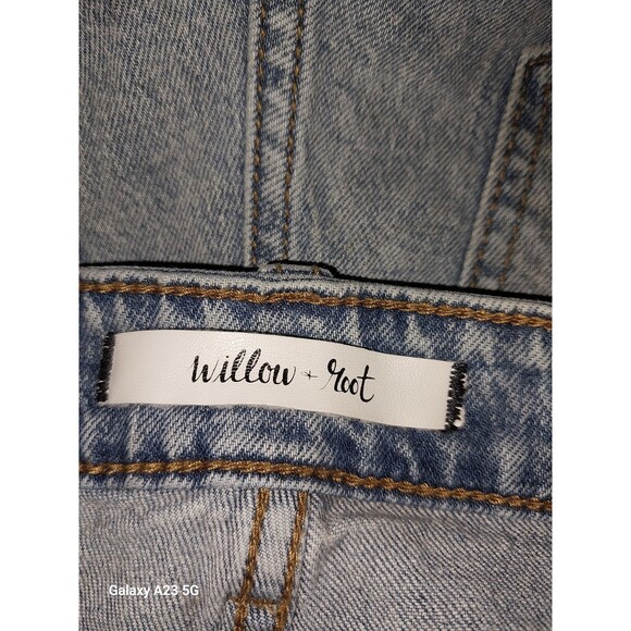 Willow + Root Women's Flared Out High Rise Jeans Light Wash Size 24x34 Distress - Picture 5 of 7